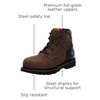 image:imageTimberland PRO Mens Ballast 6in Steel Toe Safety BootsGaucho Saddleback