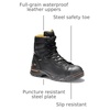 image:imageTimberland PRO Mens Endurance 8 Inch Steel Safety Toe Waterproof Work BootsBlack V1
