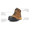 image:imageTimberland PRO Mens Reaxion Athletic Hiker Wateproof Composite Toe Work BootBrownOrange