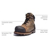 image:imageTimberland PRO mens Bosshog 6 Composite Safety Toe Puncture Resistant Waterproof Industrial Work BootBrown