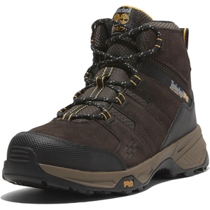 image:imageTimberland PRO Mens Switchback Lt 6 Inch Steel Safety Toe Static Dissipative Industial Work Hiker BootBrownYellow V1