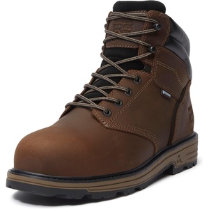 image:imageTimberland PRO Titan Tasker 6 Inch Alloy Safety Toe Waterproof Industrial Work BootsDark Brown Full Grain