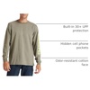 image:imageTimberland PRO Base Plate Blended Long Sleeve TShirt with LogoBurnt Olive Heather