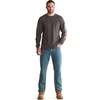 image:imageTimberland PRO Base Plate Blended Long Sleeve TShirt with LogoDark Charcoal Heather