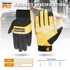 image:imageTimberland PRO Mens All Weather Insulated Work Gloves  Waterproof Breathable Insert  Stretch Nylon RipStop Back Hand  Reinforced Palm Grip  Touchscreen Compatible Black Wheat LargeBlack Wheat