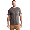 image:imageTimberland PRO Mens Base Plate Blended ShortSleeve TShirtDark Charcoal Heather