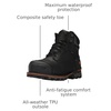 image:imageTimberland PRO Mens Boondock 6 Inch Composite Safety Toe Waterproof Industrial Work BootBlack Black