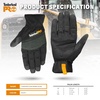 image:imageTimberland PRO Mens Construction Work Gloves  Stretch Nylon Back Hand  Synthetic Leather Palm  Reinforced Palm and Knuckle  Touchscreen Compatible  Machine Washable Black Medium