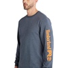 image:imageTimberland PRO Mens Core Logo LongSleeve TShirtBlack Iris Heather