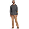 image:imageTimberland PRO Mens Core Logo LongSleeve TShirtDeepest Grey Heather