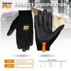 image:imageTimberland PRO Mens Gripper Work Gloves  Stretch Nylon Back Hand  Synthetic Leather Palm  Silicone Grip Print  Touchscreen Compatible  Machine Washable Black Medium