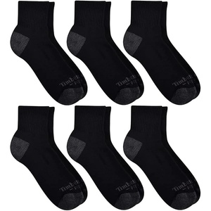 image:imageTimberland PRO 6Pack Half Cushion Quarter SocksBlack