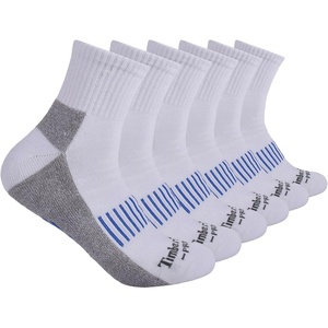 image:imageTimberland PRO 6Pack Half Cushion Quarter SocksWhite 6 Pack