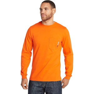 image:imageTimberland PRO Big amp Tall FR Cotton Core Pocket Logo Long Sleeve TShirtBlaze Orange