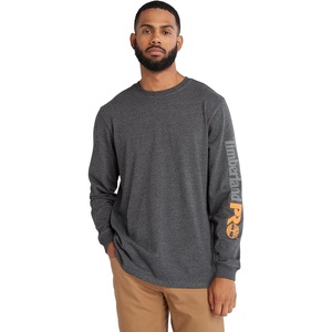 image:imageTimberland PRO Mens Core Logo LongSleeve TShirtDeepest Grey Heather