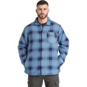 image:imageTimberland PRO Mens Gritman Check HeavyWeight Fleece ShirtVintage Indigo Tartan