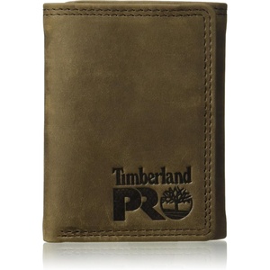 image:imageTimberland PRO Mens Leather Trifold Wallet with ID Window BlackBullard One SizeDark BrownPullman