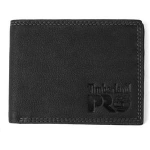 image:imageTimberland PRO Mens Slim Leather RFID Bifold Wallet with Back Id WindowBlackBullard