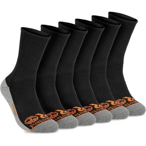 image:imageTimberland PRO Mens Sorbtek Moisture Control Mens Socks Arch Support Cushioned Footbed Size 712 6 Pairs setBlack