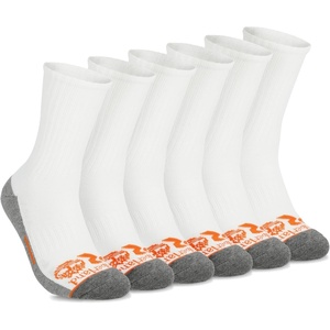 image:imageTimberland PRO Mens Sorbtek Moisture Control Mens Socks Arch Support Cushioned Footbed Size 712 6 Pairs setWhite