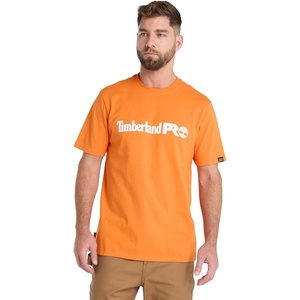 image:imageTimberland PRO UnisexAdult Core Linear Logo Timberland PRO Mens Core ShortSleeve TShirt Black Iris Heather 3XLargePro Orange
