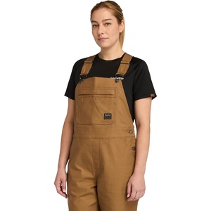 image:imageTimberland PRO Womens Gritflex Canvas Bib OverallsDark Wheat