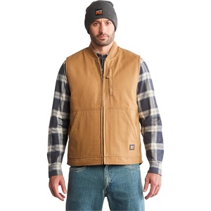 image:imageTimberland Unisex Adult Gritman Lined Canvas VestDark Wheat
